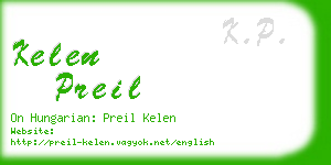 kelen preil business card